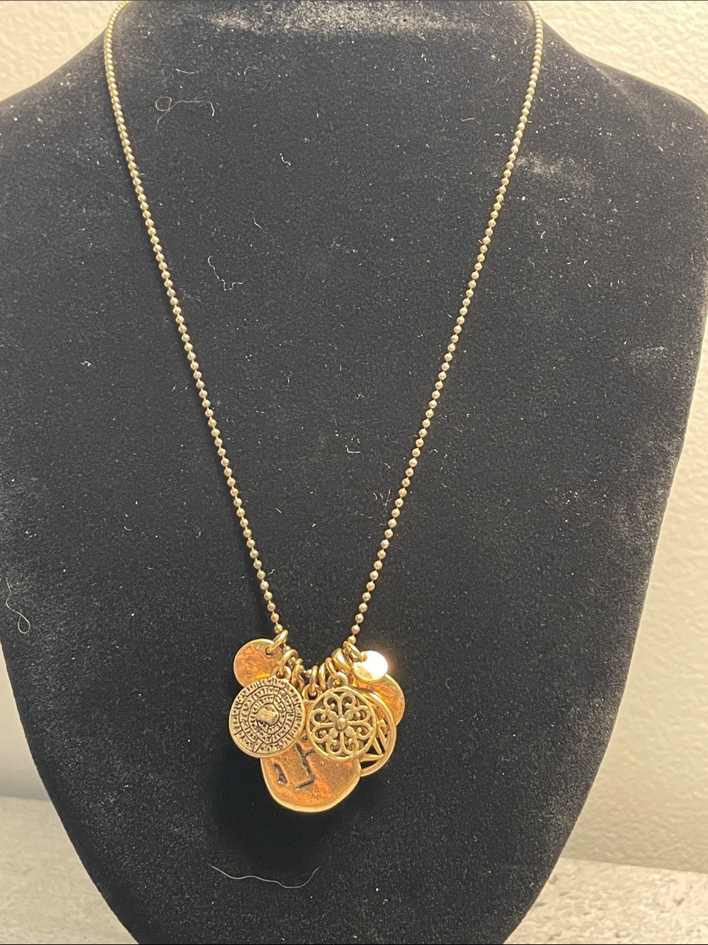 Gold-Tone Multi Charm Pendant Necklace - Women Jewelry